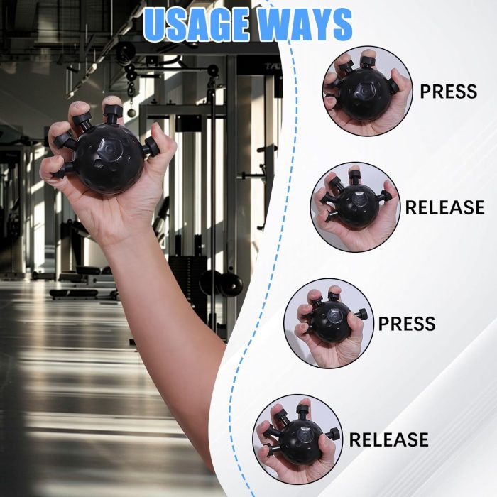 Gym Finger Hand Strengthener Grip Adjustable Resistance Hand Balls - Image 3
