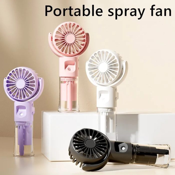 Portable Handheld Spray Fan 4-Speed Water Spray Mist Fan Summer - Image 6