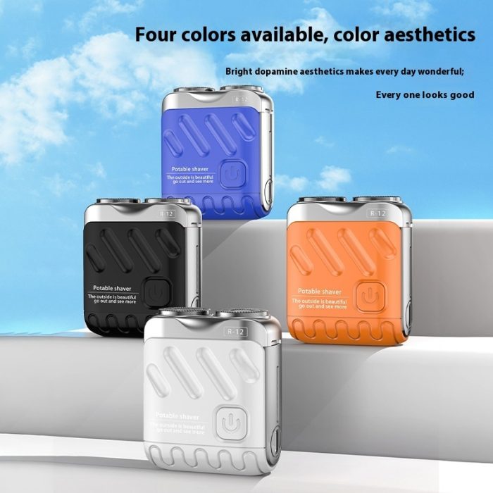 Portable Rotary Dual Ring Electric Shaver Men Travel Mini Shaver - Image 2