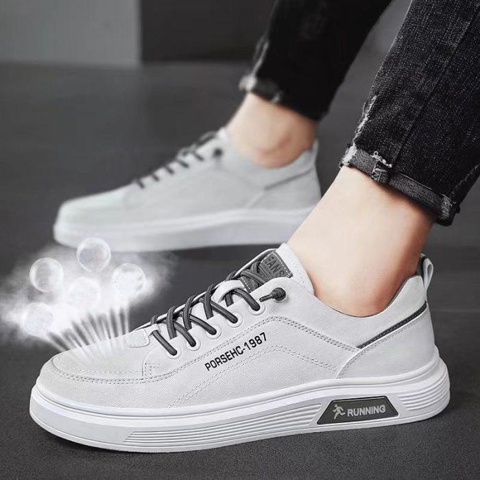 Fashion Canvas Flats Shoes Casual Versatile Breathable Walking Sports Shoes Low-top Sneakers For Men - Image 4