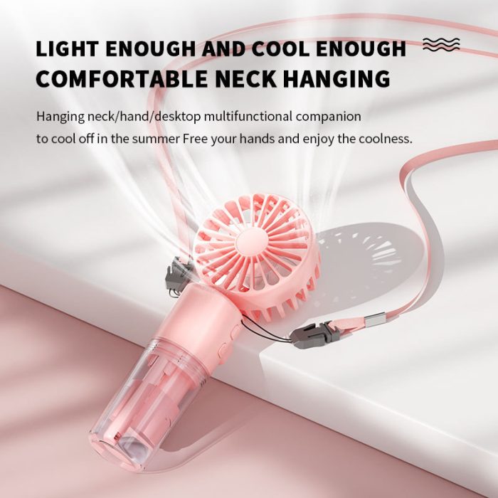 Portable Handheld Spray Fan 4-Speed Water Spray Mist Fan Summer - Image 2