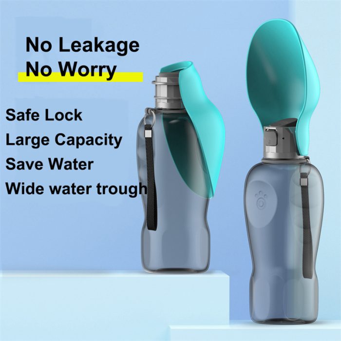 800ml Dogs Water Bottle Portable High Capacity Leakproof Pet Foldable - Image 9