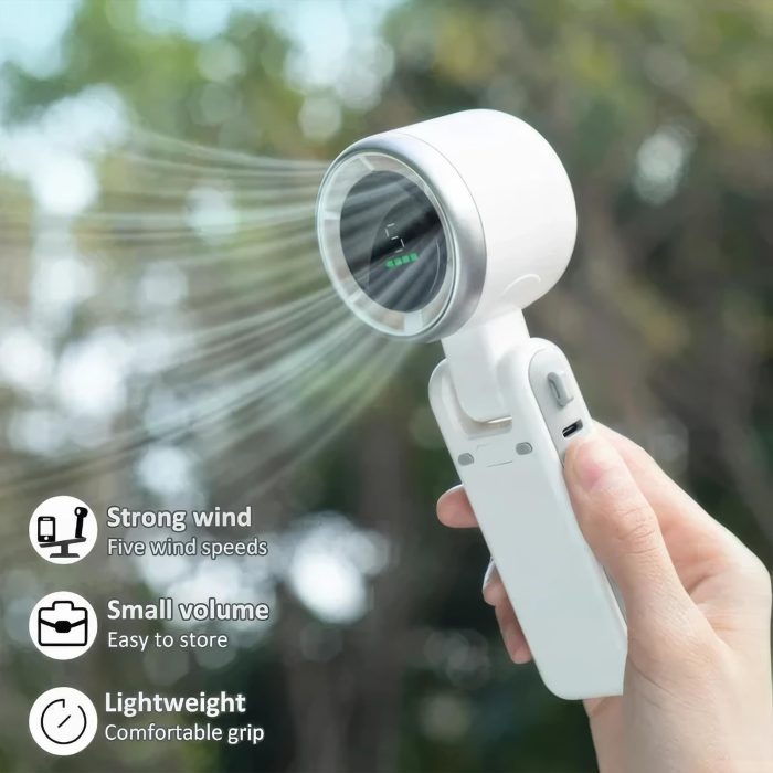 Hanging Neck Outdoor 180 Degree Folding Desktop Mini Fan - Image 6